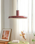 Frisbee Lampe Pendante Aluminium Rouge Industriel - Neutralighting