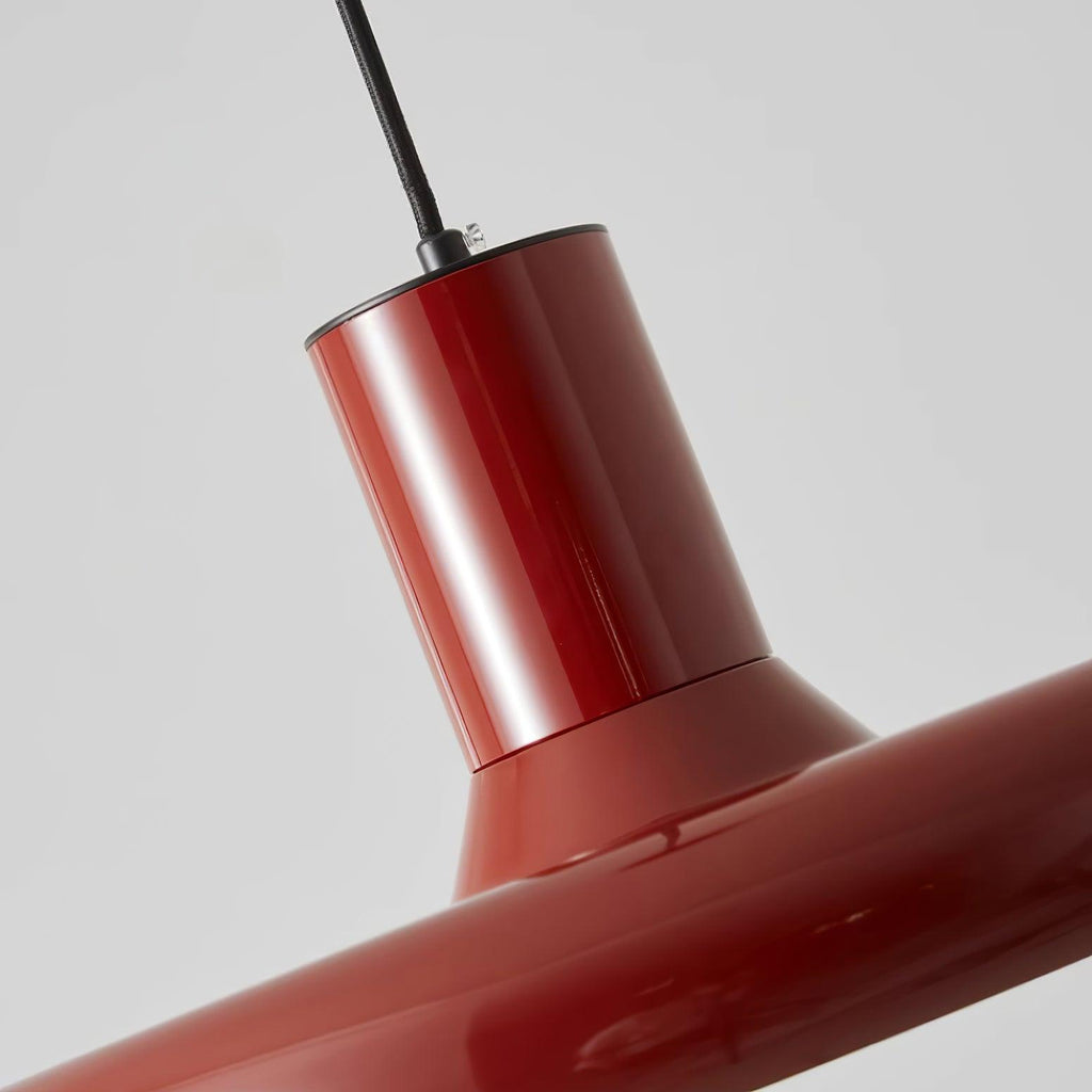 Frisbee Lampe Pendante Aluminium Rouge Industriel - Neutralighting