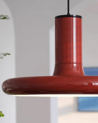 Frisbee Lampe Pendante Aluminium Rouge Industriel - Neutralighting
