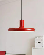 Frisbee Lampe Pendante Aluminium Rouge Industriel - Neutralighting
