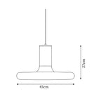 Frisbee Lampe Pendante Aluminium Rouge Industriel - Neutralighting