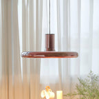 Frisbee Lampe Pendante Aluminium Rouge Industriel - Neutralighting