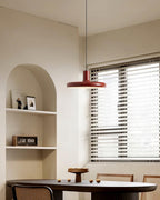 Frisbee Lampe Pendante Aluminium Rouge Industriel - Neutralighting