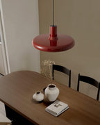Frisbee Lampe Pendante Aluminium Rouge Industriel - Neutralighting