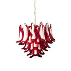 Aurora Chandelier Pétales en Verre de Murano Rouge - Neutralighting