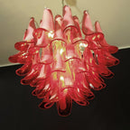 Aurora Chandelier Pétales en Verre de Murano Rouge - Neutralighting