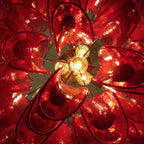 Aurora Chandelier Pétales en Verre de Murano Rouge - Neutralighting