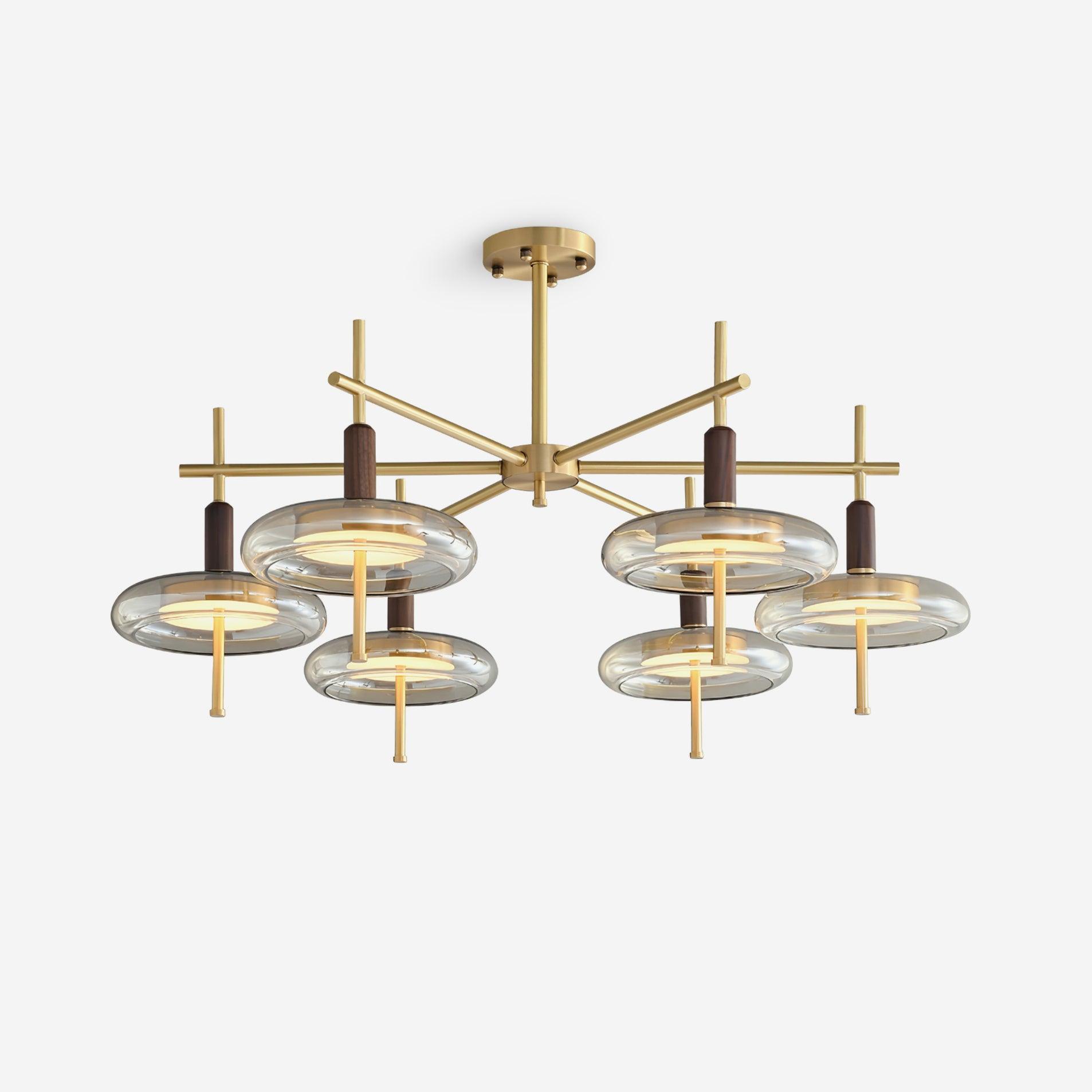 Redondo Lustre Laiton Verre LED - Neutralighting