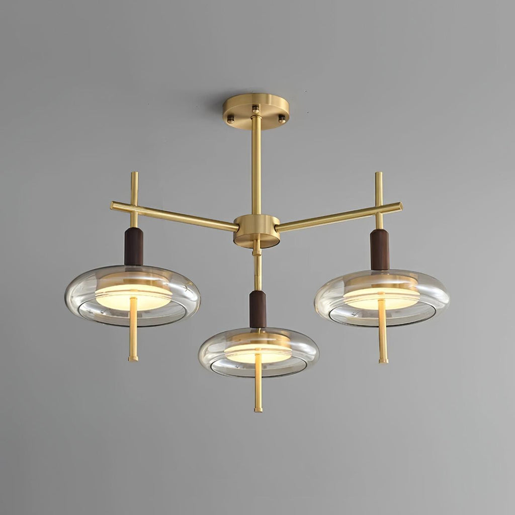Redondo Lustre Laiton Verre LED - Neutralighting