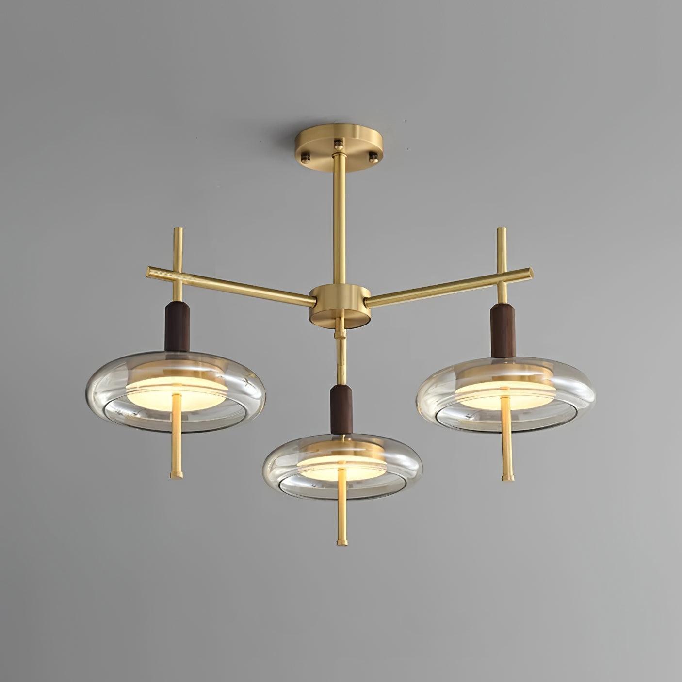 Redondo Lustre Laiton Verre LED - Neutralighting