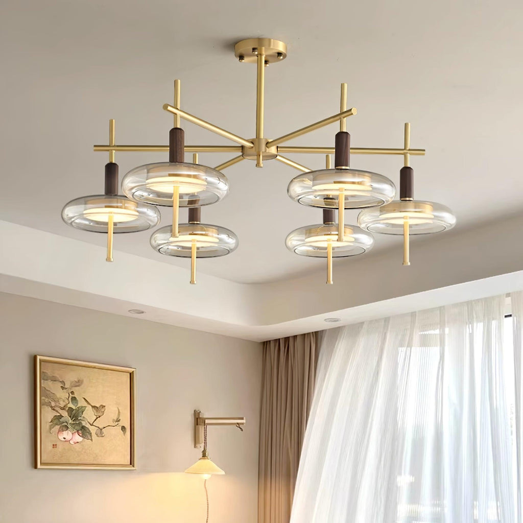 Redondo Lustre Laiton Verre LED - Neutralighting