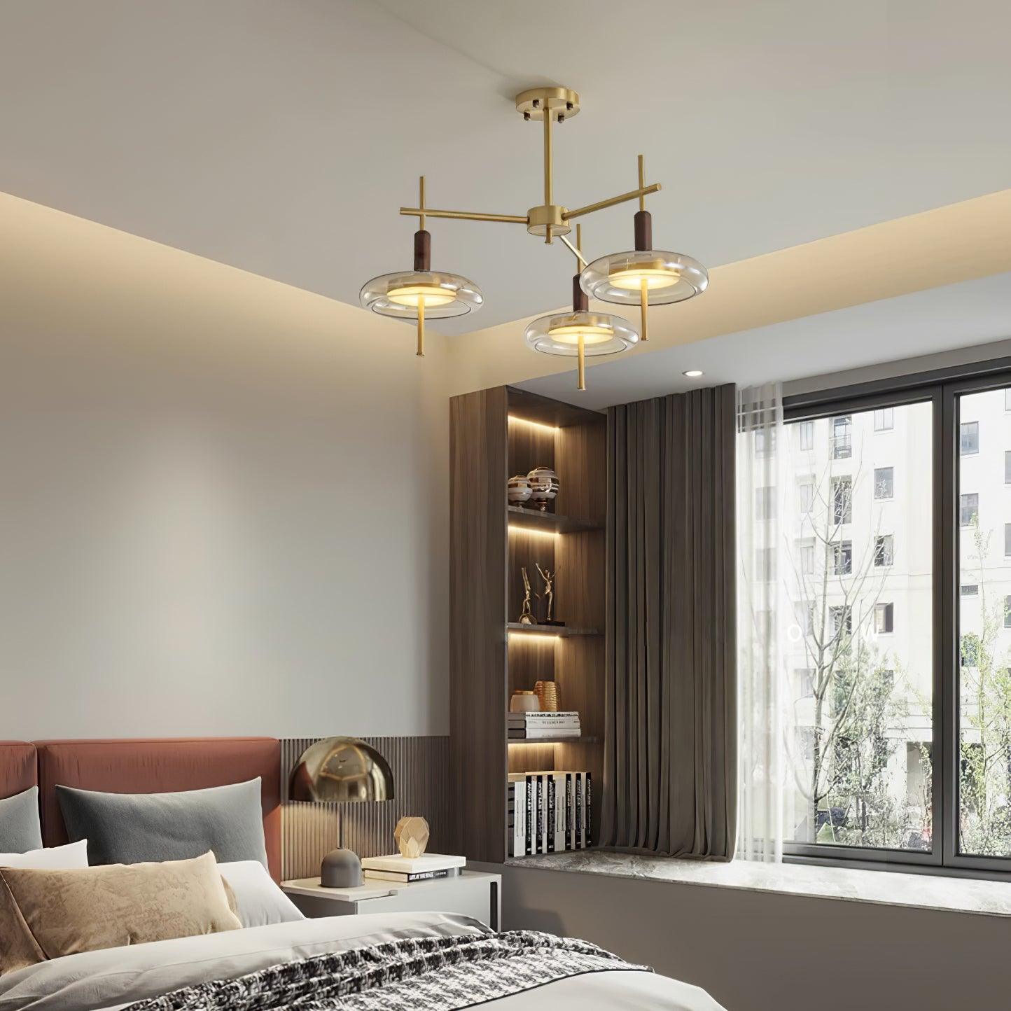 Redondo Lustre Laiton Verre LED - Neutralighting