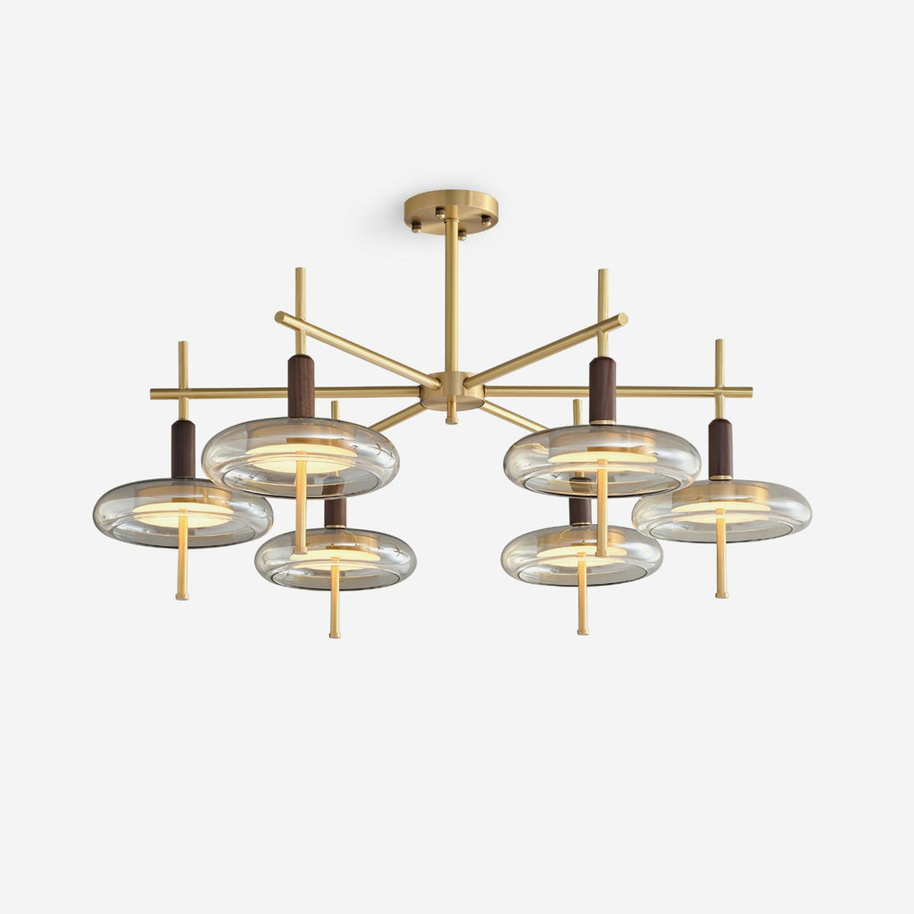 Redondo Lustra Lustre Laiton Verre LED Moderne - Neutralighting