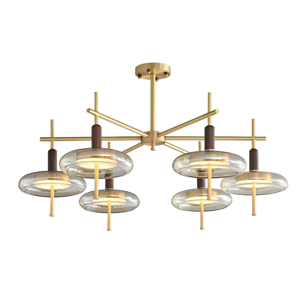 Redondo Lustre Laiton Verre LED - Neutralighting