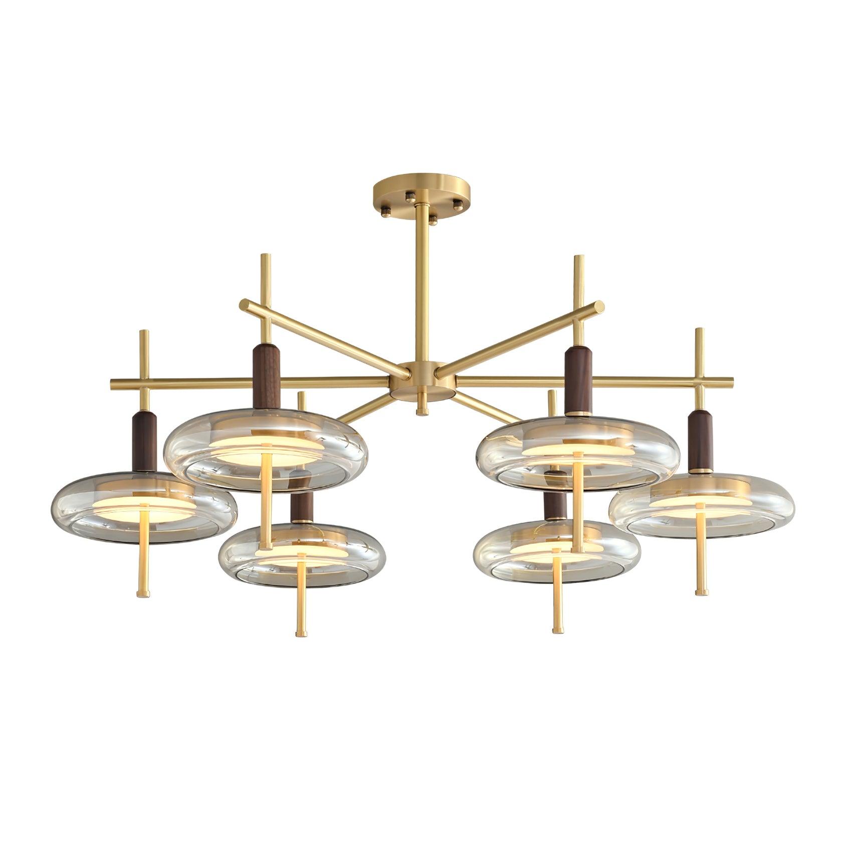 Redondo Lustre Laiton Verre LED - Neutralighting