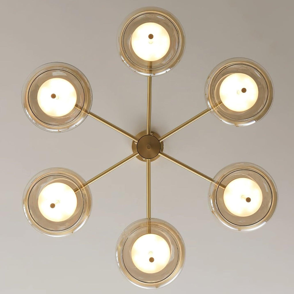 Redondo Lustre Laiton Verre LED - Neutralighting