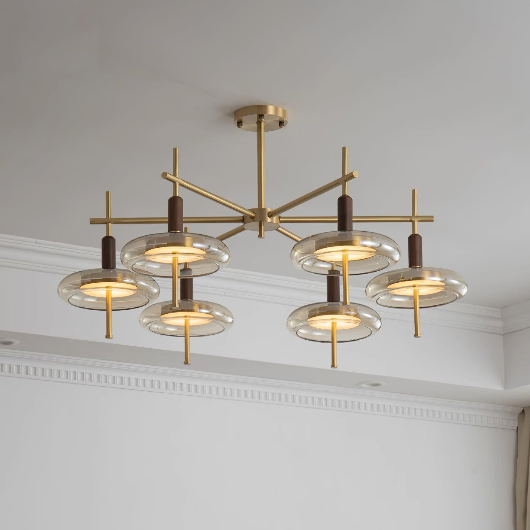 Redondo Lustre Laiton Verre LED - Neutralighting