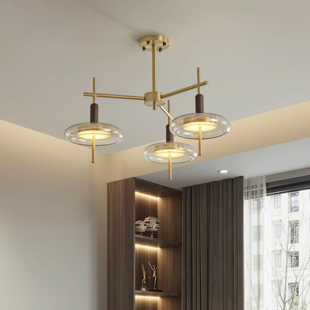 Redondo Lustre Laiton Verre LED - Neutralighting