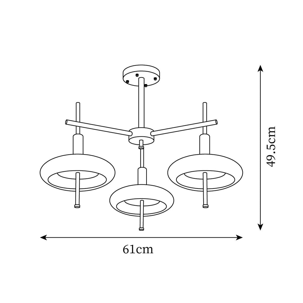 Redondo Lustre Laiton Verre LED - Neutralighting