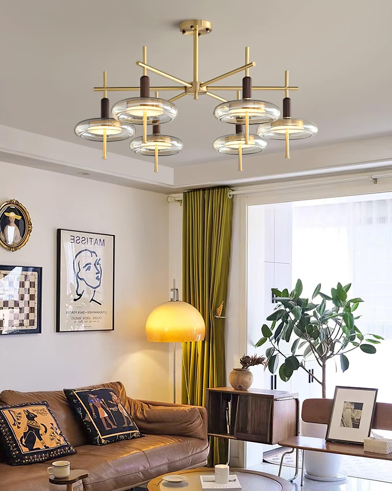 Redondo Lustre Laiton Verre LED - Neutralighting