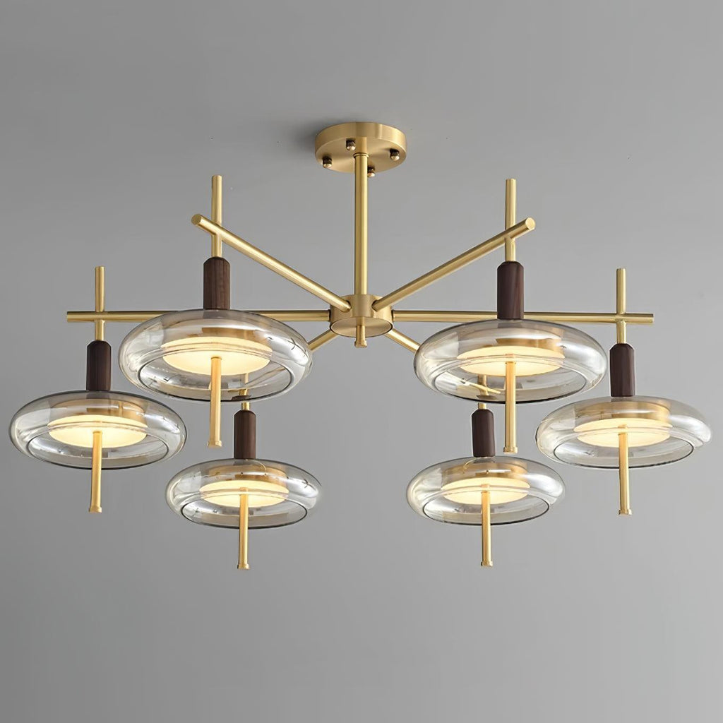 Redondo Lustre Laiton Verre LED - Neutralighting