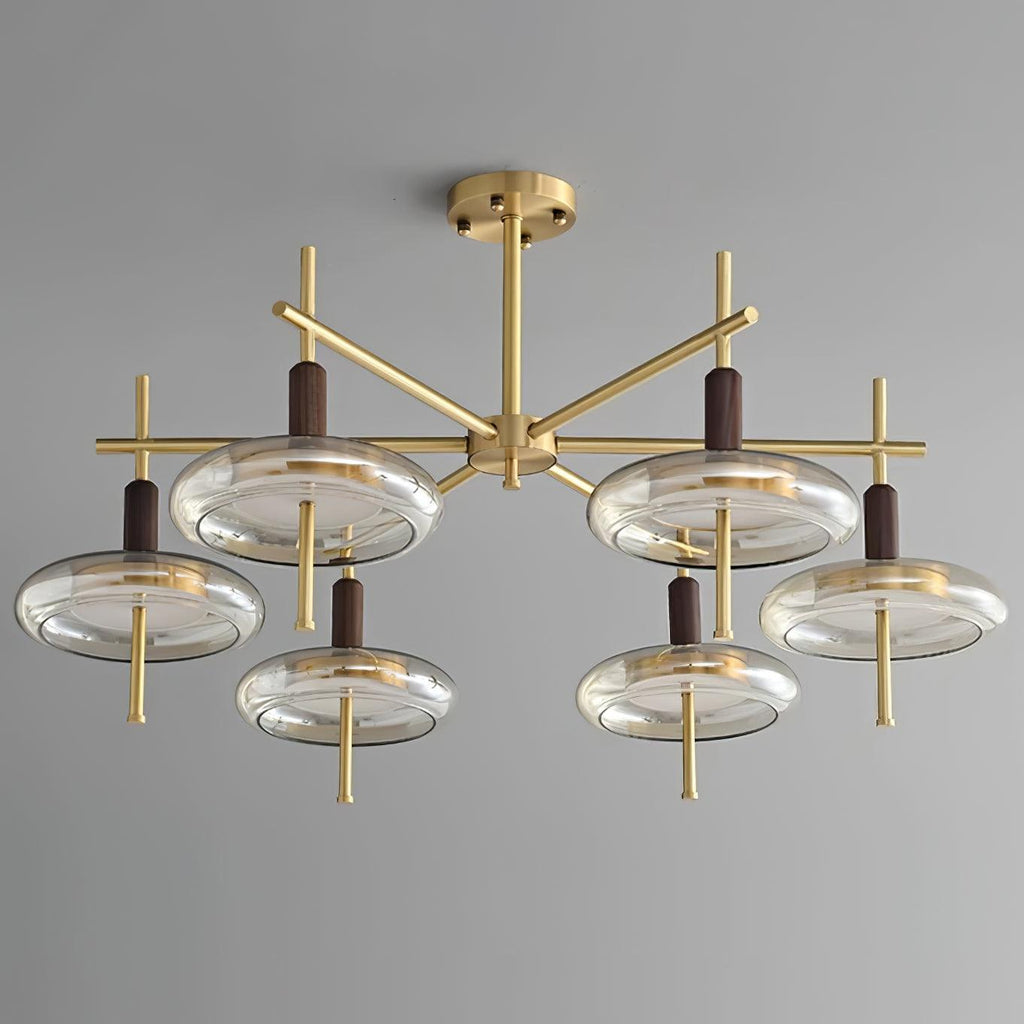 Redondo Lustra Lustre Laiton Verre LED Moderne - Neutralighting