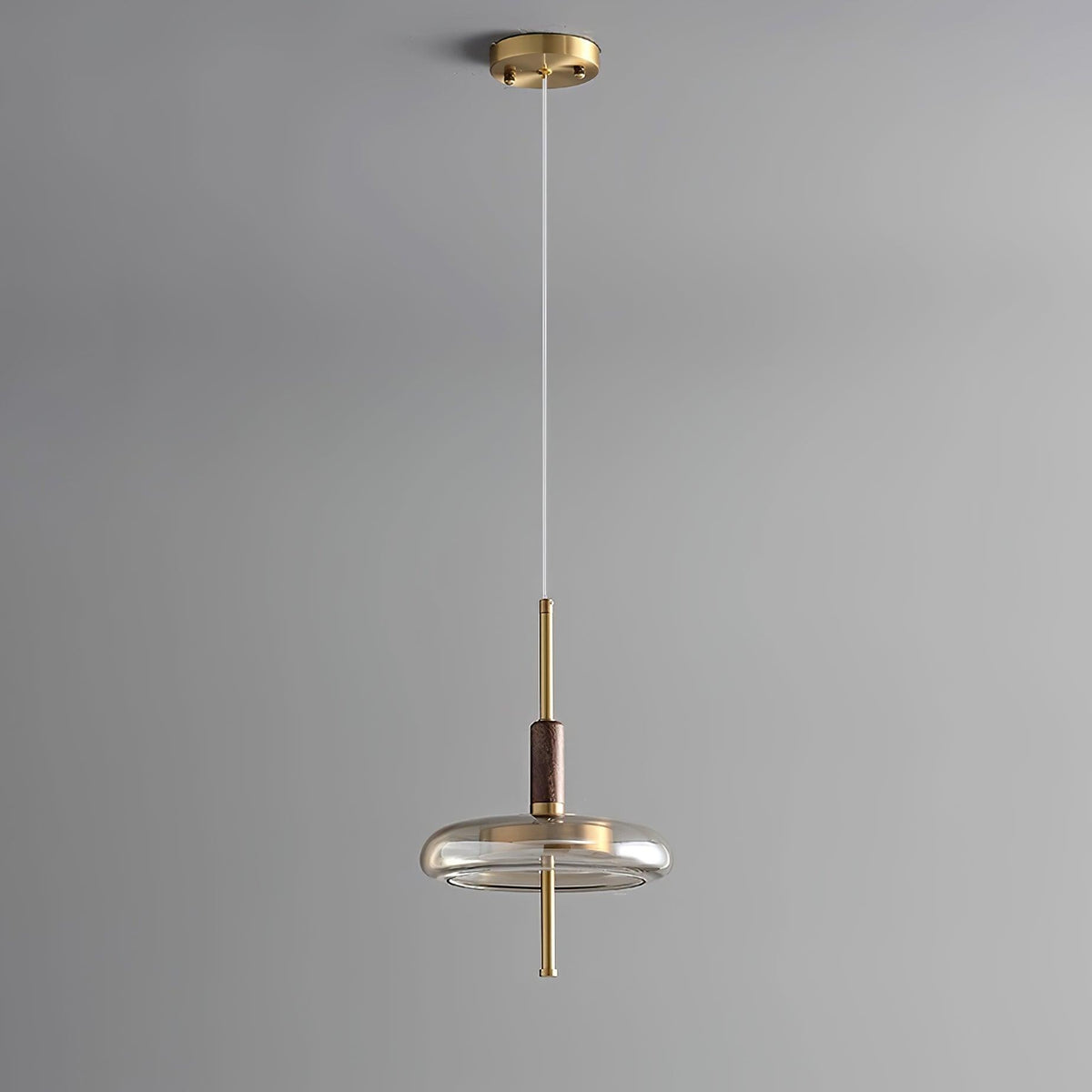 Redondo Suspension en Verre LED Halo à Disque - Neutralighting