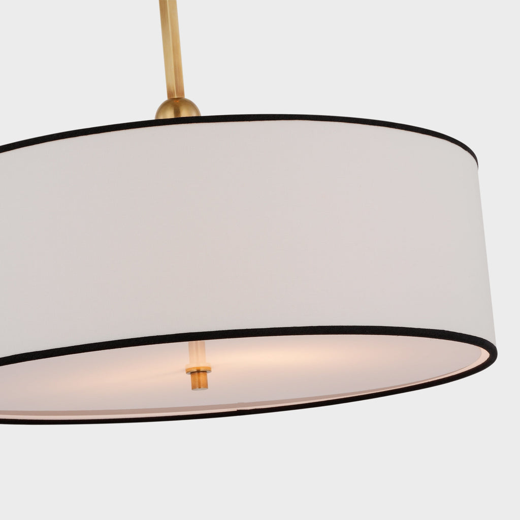 Olvynis Lampe Pendentive Moderne Minimaliste en Laiton et Tissu - Neutralighting