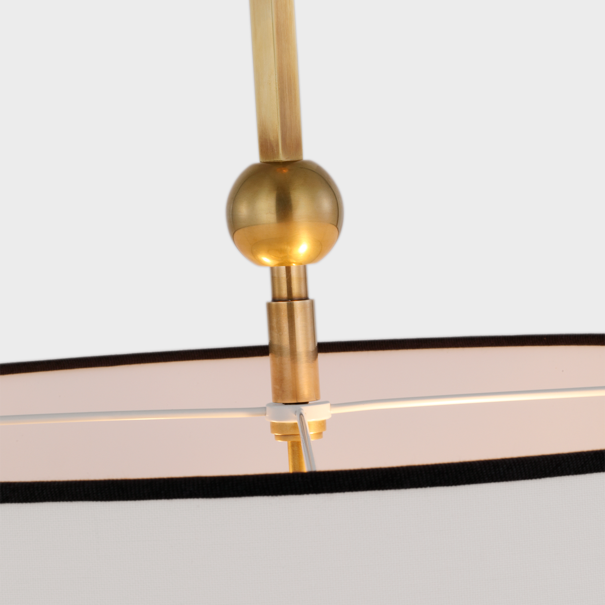 Olvynis Lampe Pendentive Moderne Minimaliste en Laiton et Tissu - Neutralighting
