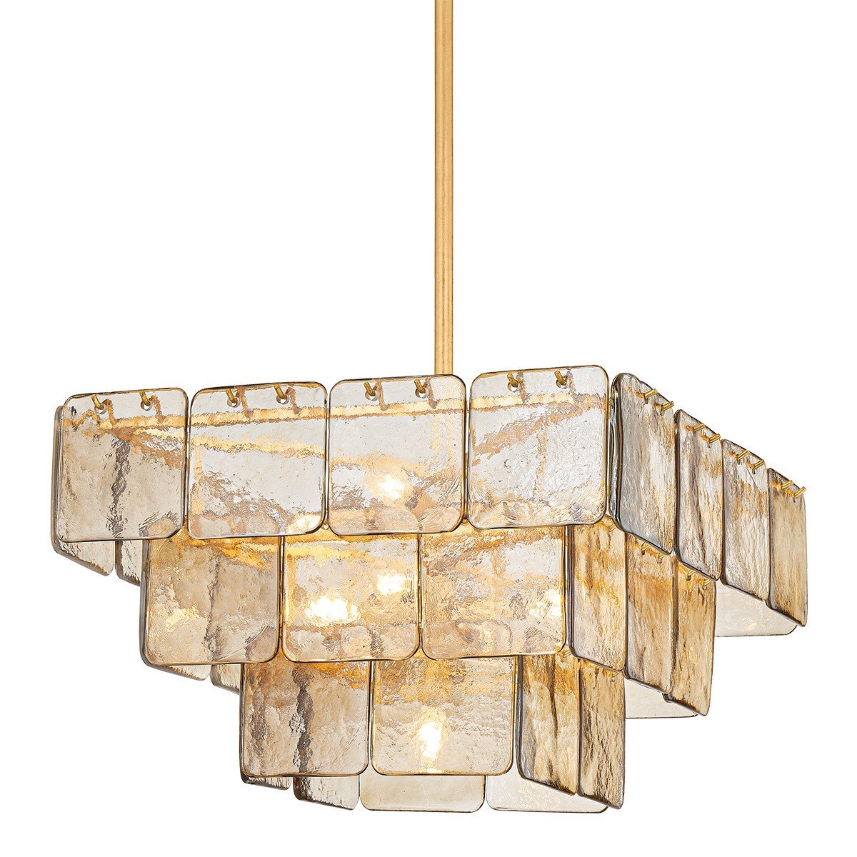 Aurora Chandelier Élégant en Verre Moderne - Neutralighting