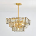 Aurora Chandelier Élégant en Verre Moderne - Neutralighting