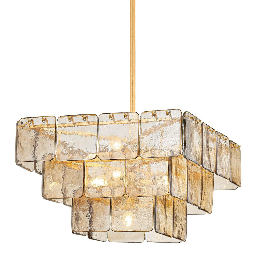 Aurora Chandelier Élégant en Verre Moderne - Neutralighting