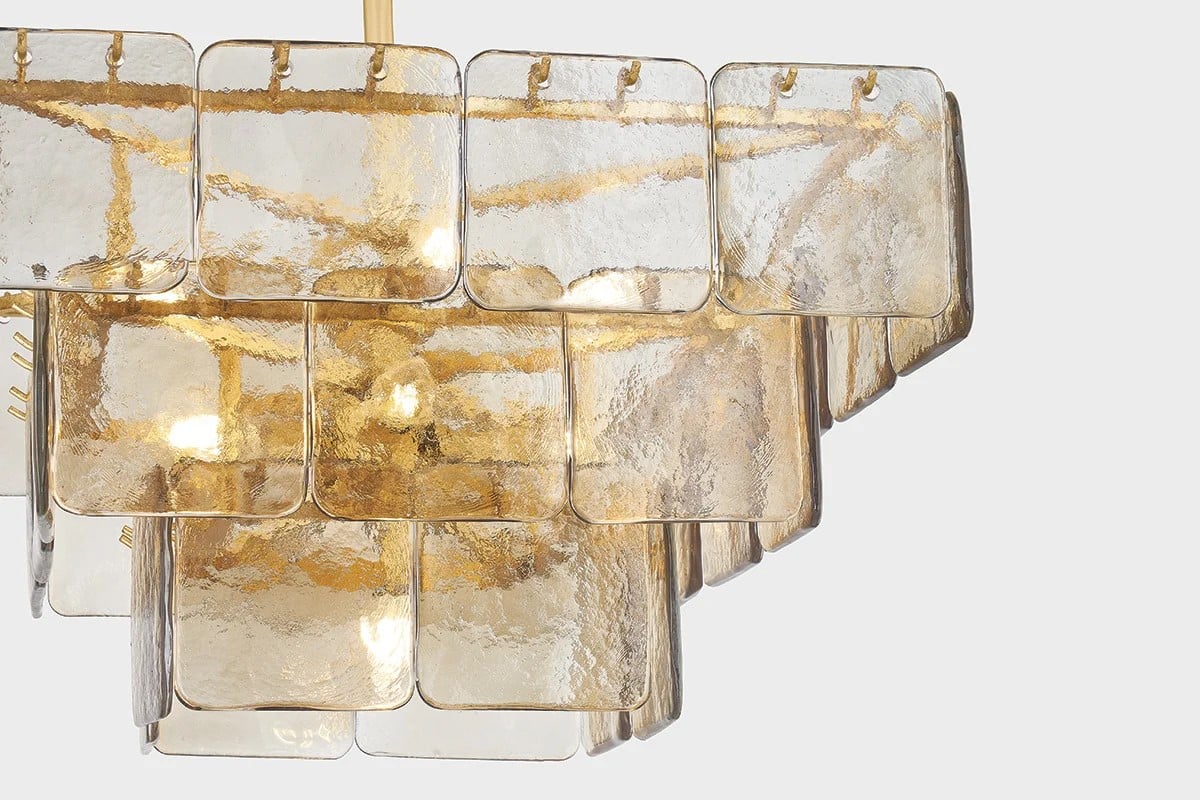 Aurora Chandelier Élégant en Verre Moderne - Neutralighting