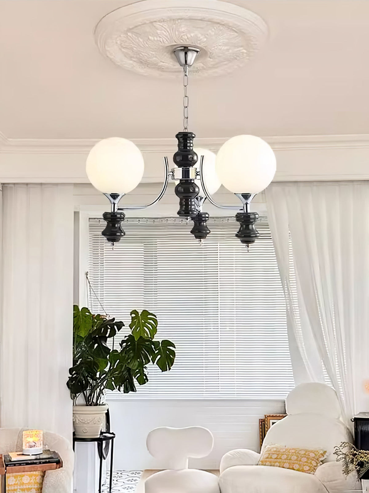 Aurora Lustre Regal Orb Givré - Neutralighting