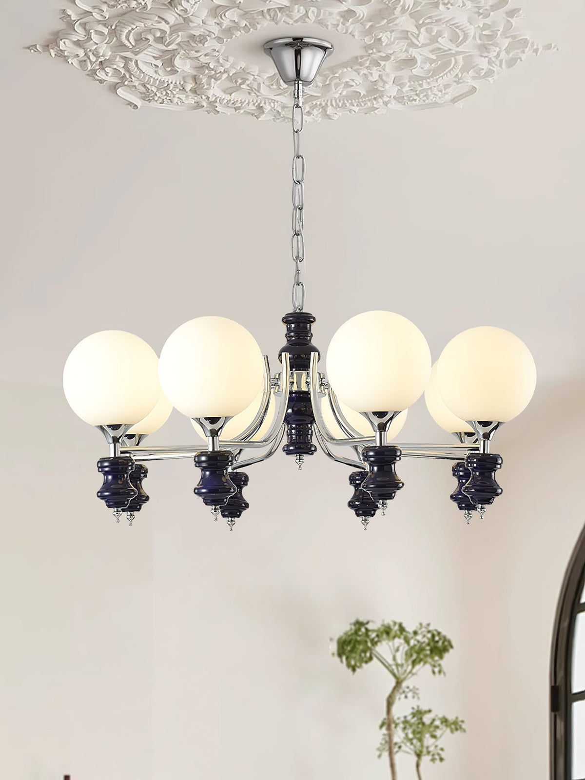 Aurora Lustre Regal Orb Givré - Neutralighting