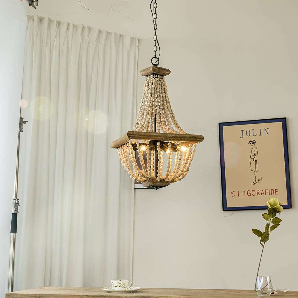 Aursorir Lustre Postmoderne Luxe Bois Métal - Neutralighting