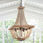 Aursorir Lustre Postmoderne Luxe Bois Métal - Neutralighting