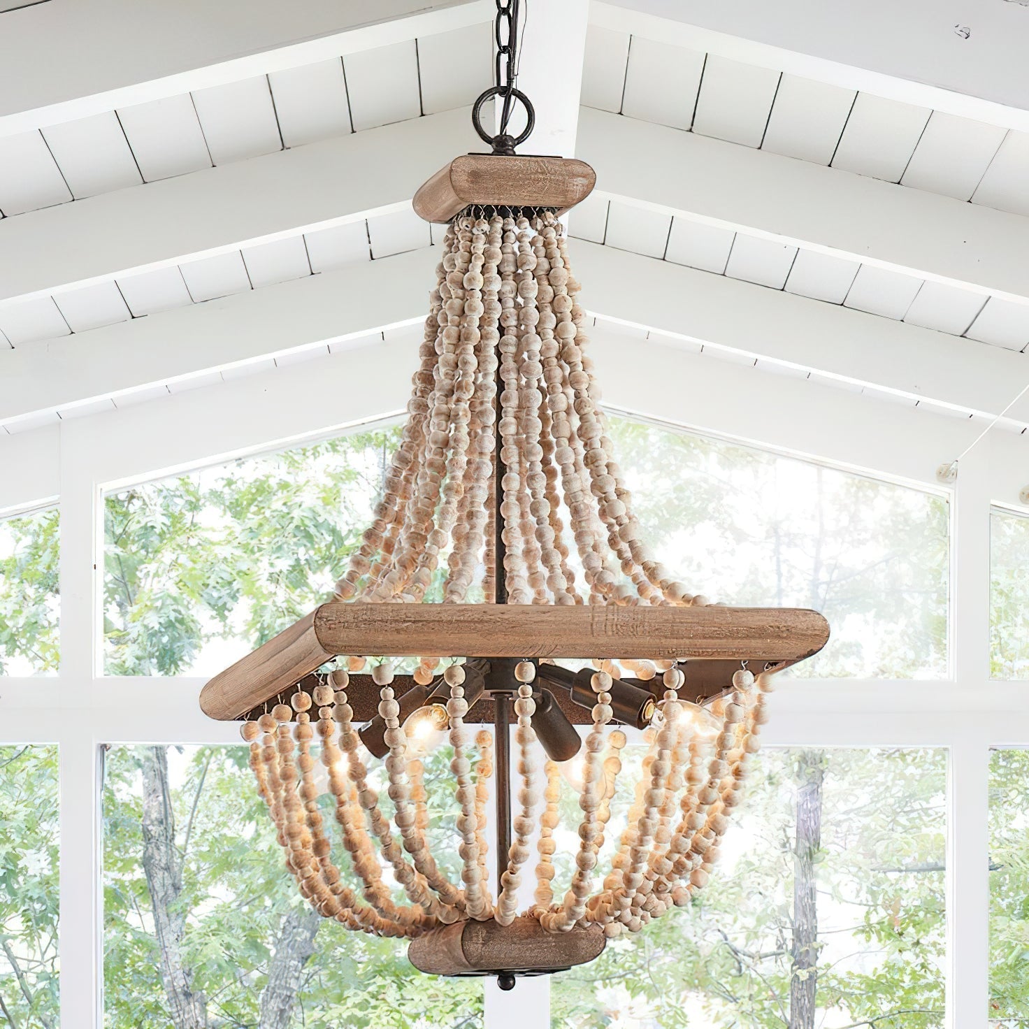 Aursorir Lustre Postmoderne Luxe Bois Métal - Neutralighting