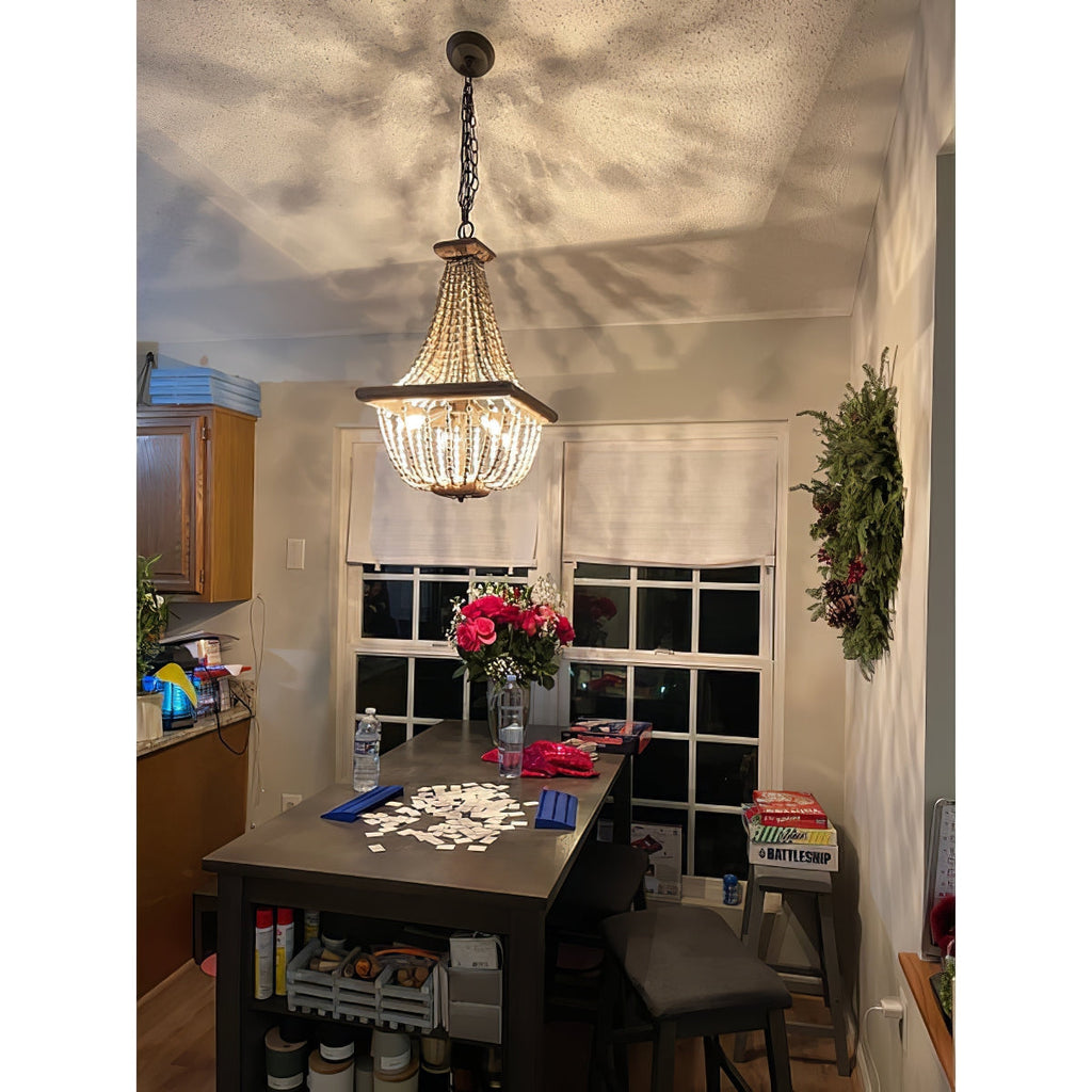 Aursorir Lustre Postmoderne Luxe Bois Métal - Neutralighting
