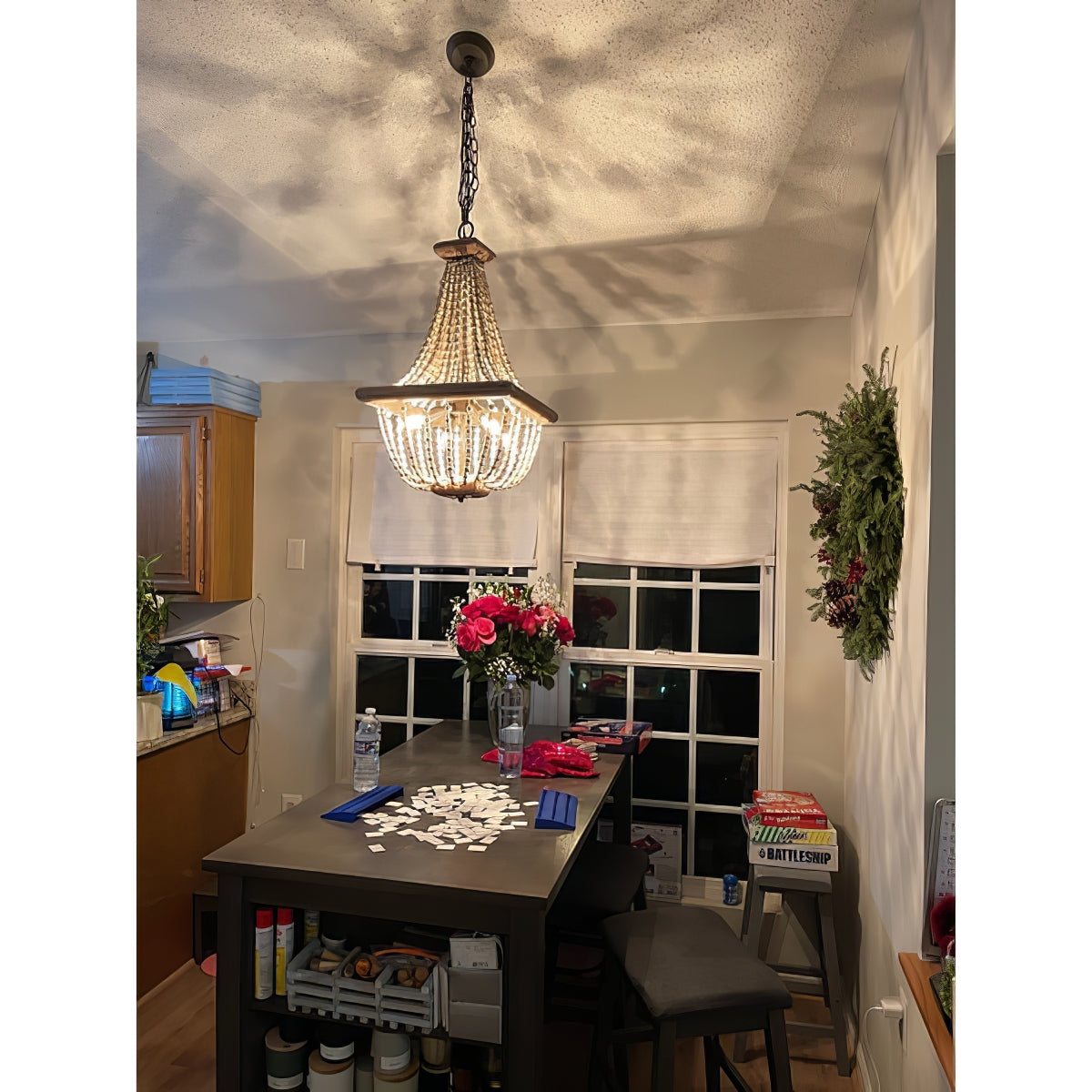 Aursorir Lustre Postmoderne Luxe Bois Métal - Neutralighting