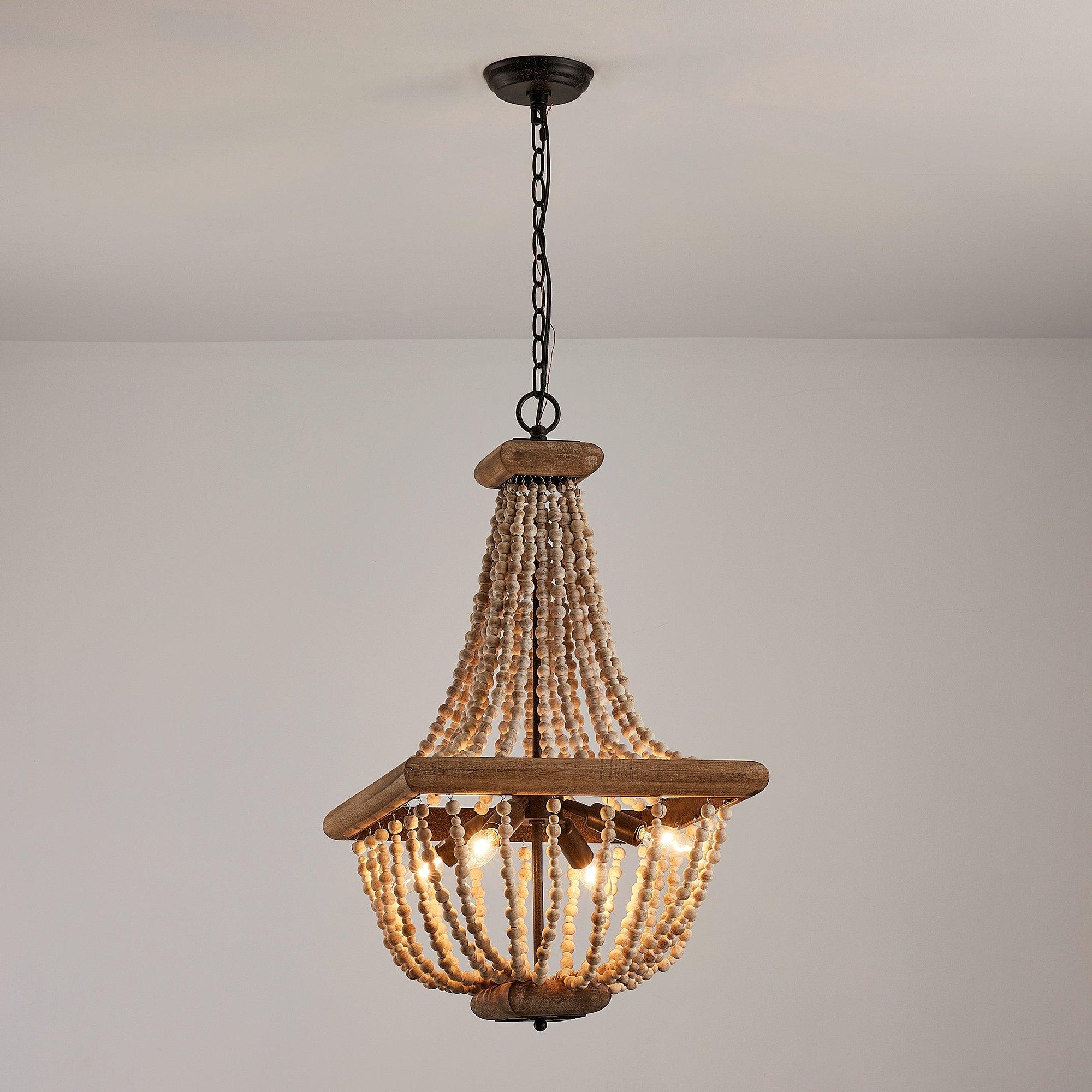 Aursorir Lustre Postmoderne Luxe Bois Métal - Neutralighting