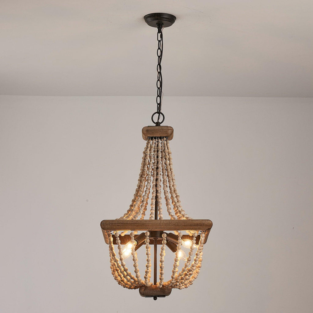 Aursorir Lustre Postmoderne Luxe Bois Métal - Neutralighting