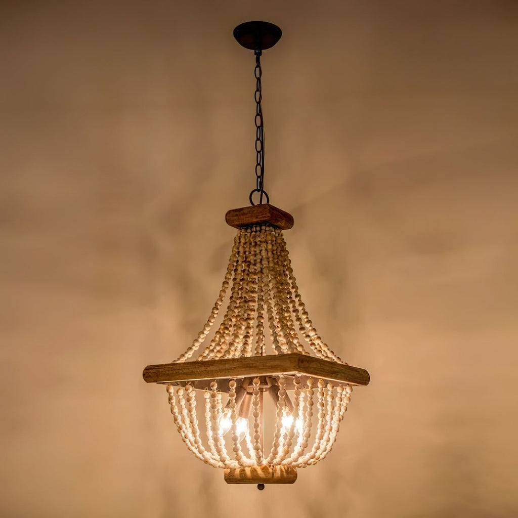 Aursorir Lustre Postmoderne Luxe Bois Métal - Neutralighting
