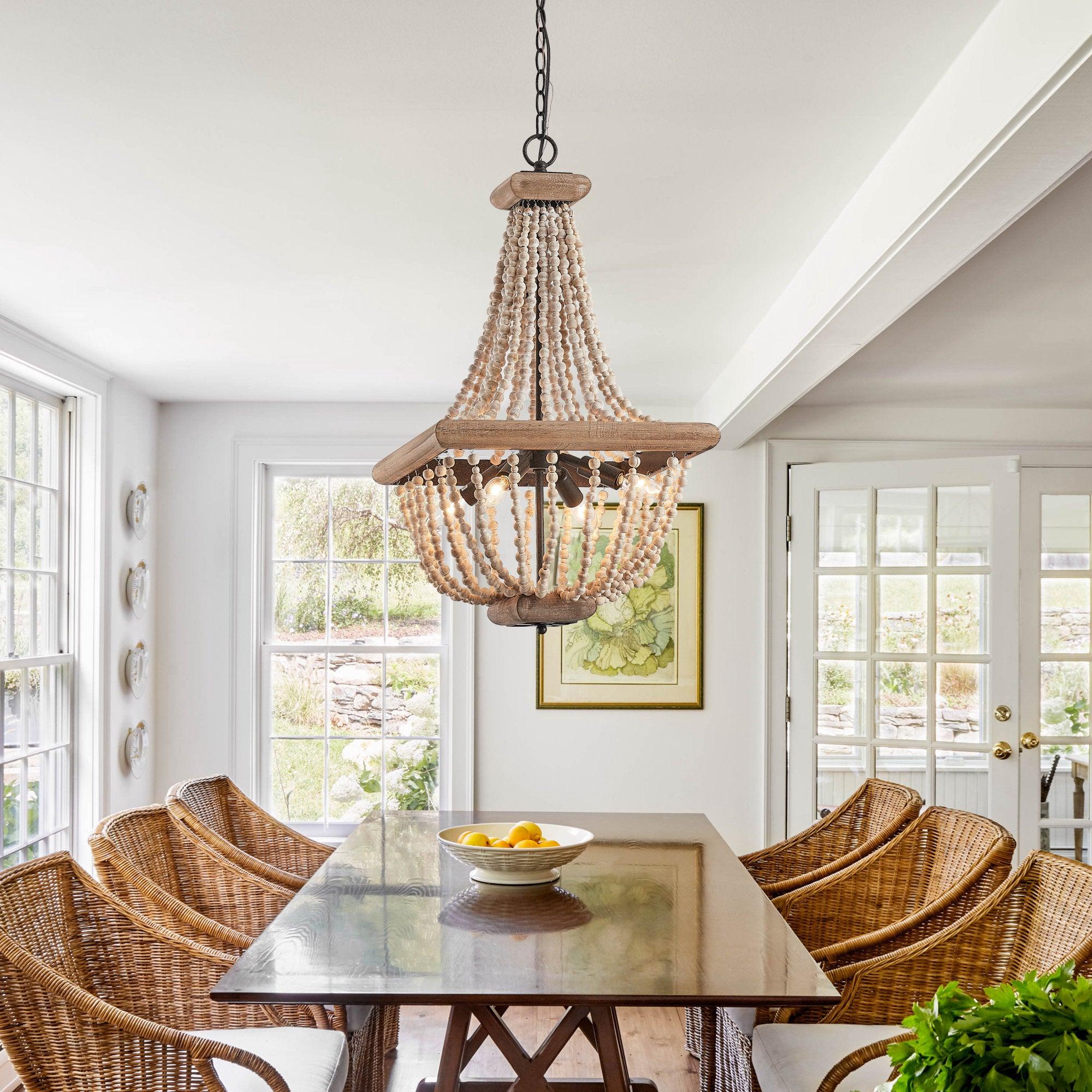 Aursorir Lustre Postmoderne Luxe Bois Métal - Neutralighting