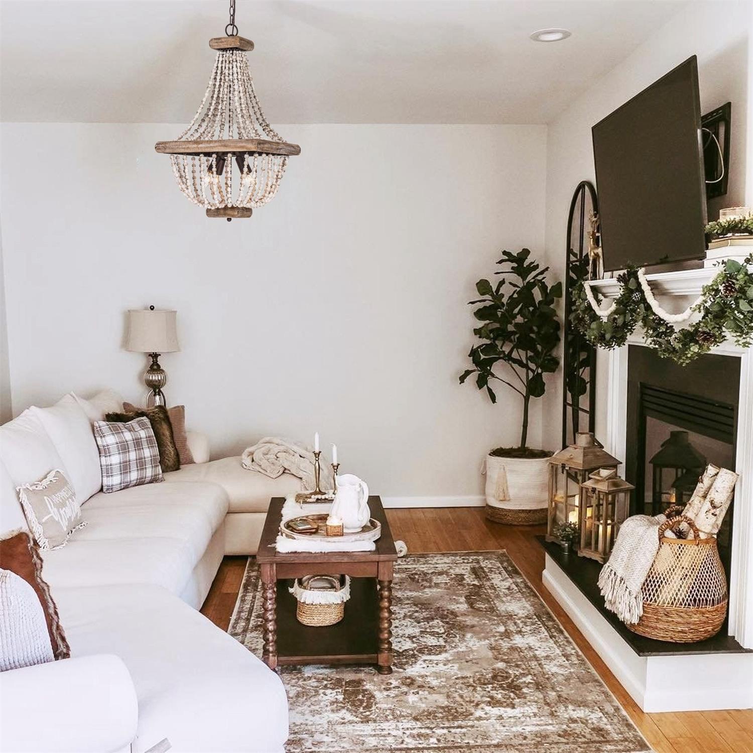 Aursorir Lustre Postmoderne Luxe Bois Métal - Neutralighting