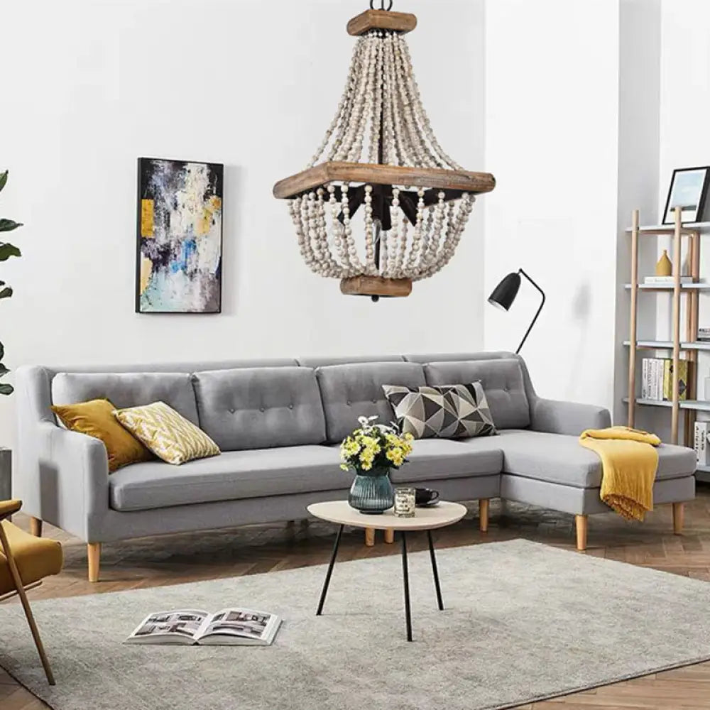 Aursorir Lustre Postmoderne Luxe Bois Métal - Neutralighting