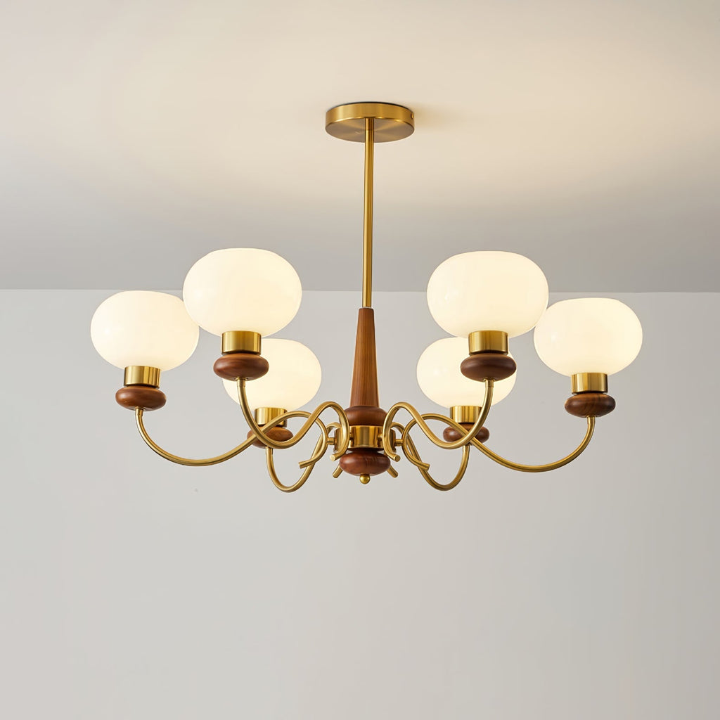 Luma Lustre Lustra Laiton Bois Globe Classique - Neutralighting
