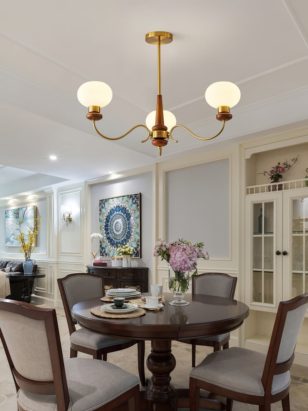 Luma Lustre Lustra Laiton Bois Globe Classique - Neutralighting