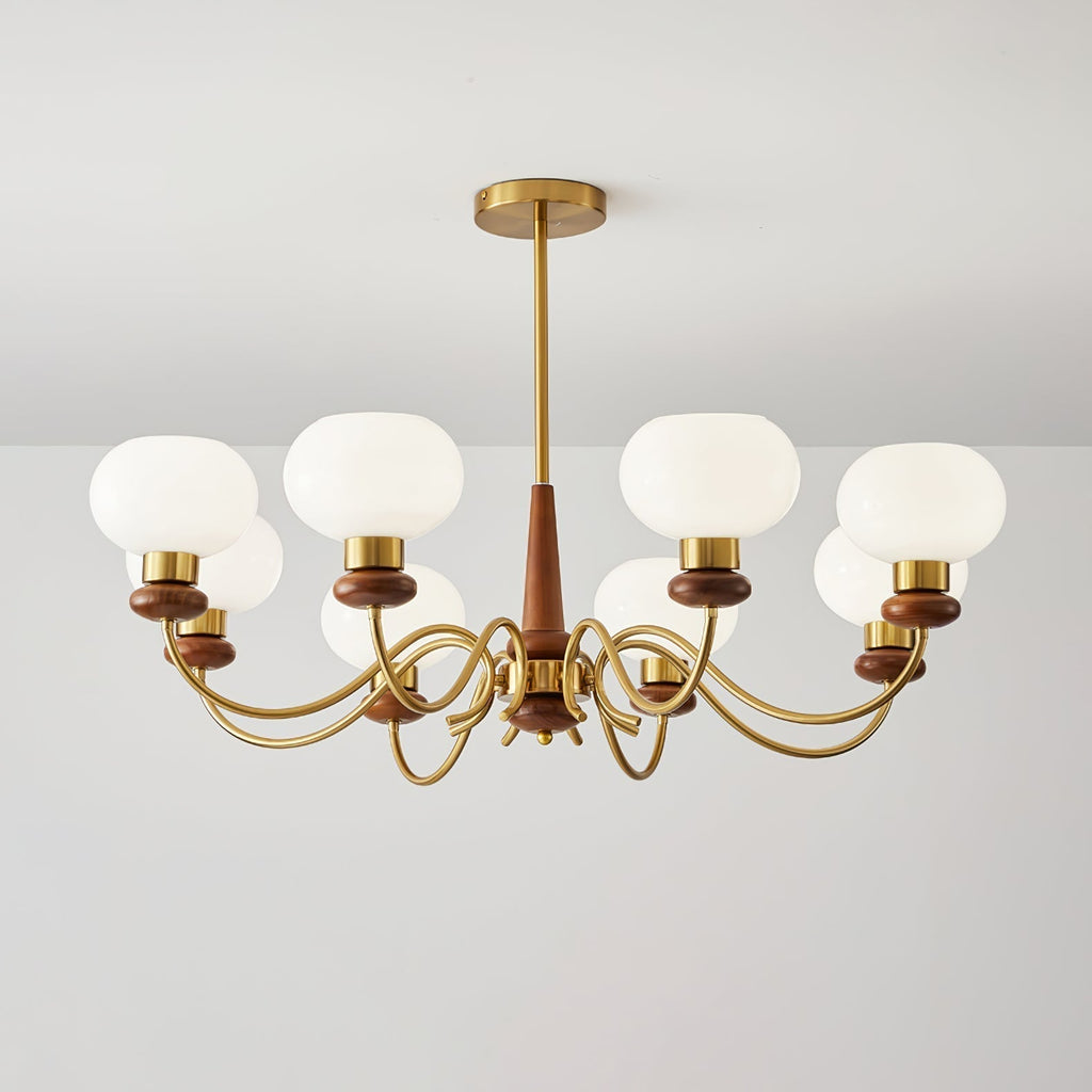 Luma Lustre Lustra Laiton Bois Globe Classique - Neutralighting
