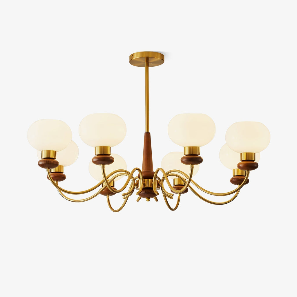 Luma Lustre Lustra Laiton Bois Globe Classique - Neutralighting